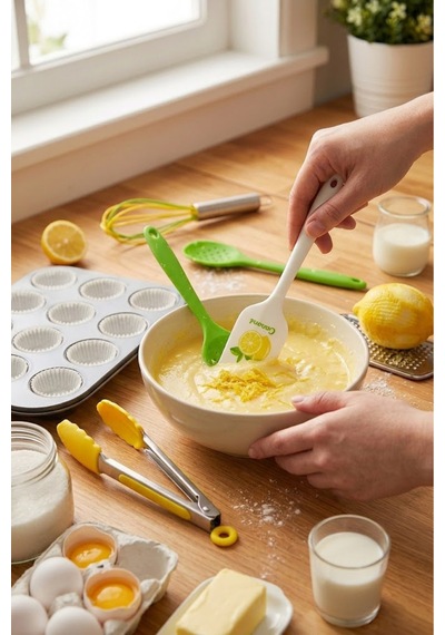 Silikon Limon Beşli Mutfak Seti Çok Renkli