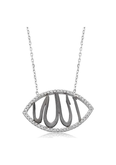 Gümüş Allah Yazılı Kadın Kolye (551163286)