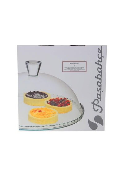Patisserie Kek Cam Service Servis Tabağı Hochraumdeckel Konteyner Şeffaf