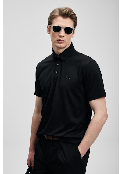 Lufian Hudson Smart Erkek Polo T-shirt 111040234 Siyah