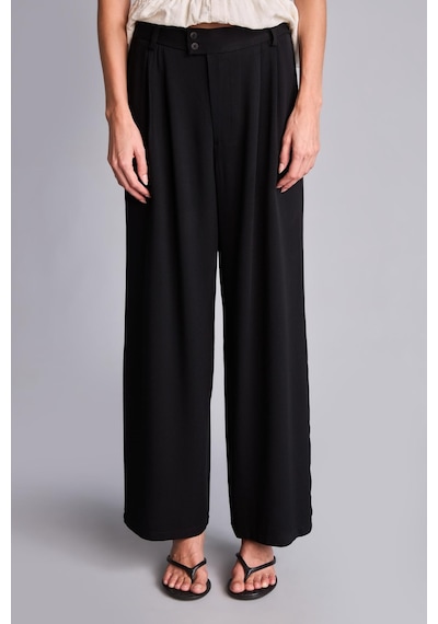 Defacto Culotte Cepli Yüksek Bel Geniş Paça Viskon Siyah Pantolon H1047ax26smbk81 Siyah-bk81