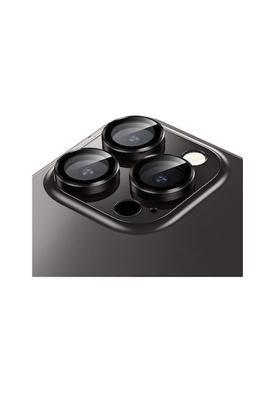 Buff Apple Uyumlu iPhone 13 Pro / 13 Pro Max Kamera Metal Lens Koruyucu Siyah