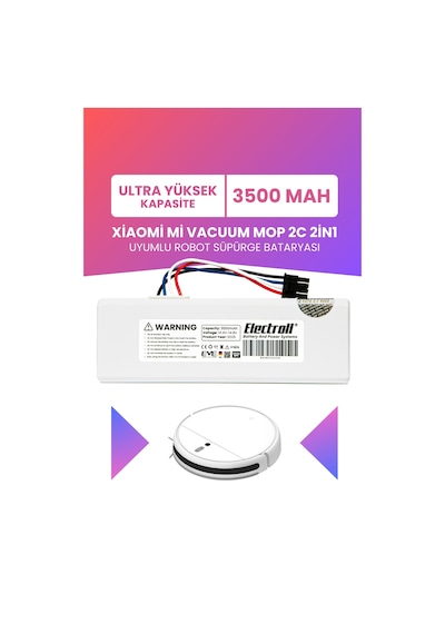 Xiaomi Mi Vacuum Mop 2c 2in1 Uyumlu Batarya 3500mah Robot Süpürge Xmstjqr2c