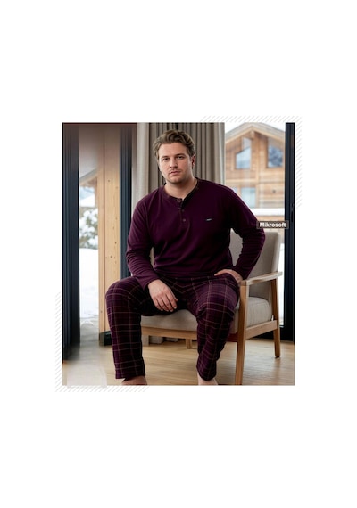 Pijamoni Pjm Erkek Battal Beden Mikrosoft Düğmeli Yaka Kışlık Pijama Takımı 6415/4 - 1 Adet Vişne Çürüğü Pijamoni Pjm Erkek Battal Beden Mikrosoft Düğmeli Yaka Kışlık Pijama Takımı 6415/4 - 1 Adet Vişne Çürüğü