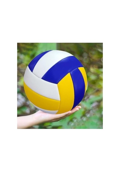 Dikişli Voleybol Topu - Yumuşak Deri İle Üretilmiştir Açık Gri