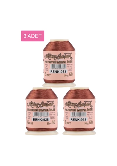 3 Adet Altınbaşak Oya Ve Dantel İpi 20 Gr - Royaleks - No: 938