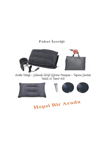 Reidan Oto Şişme Yatak Arka Koltuk Yatak Çift Kişilik Kamp  Yatağı