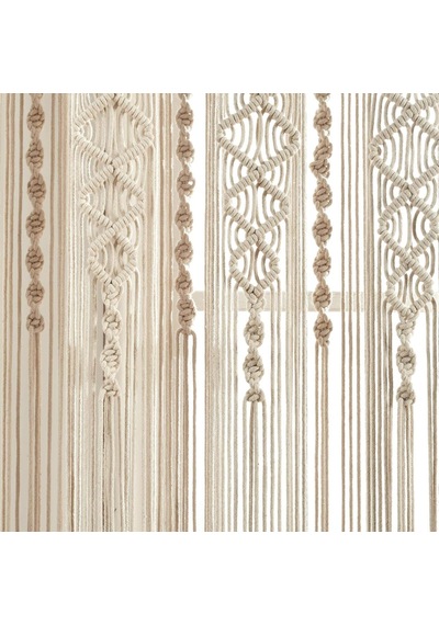 Boho Makrome Dokulu Pamuk Pencere Perdesi/oda Bölücü/kapı/duvar Dekoru, 160 Cm U X 101 Cm G, Nötr Diğer