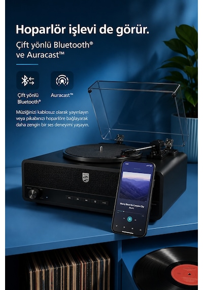 Philips Tav3000b/10 Bluetooth Retro Pikap