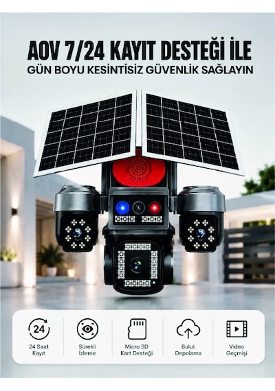 4g Sım Kartlı Uzaktan İzlemeli Akıllı Güvenlik Kamerası Çift Yönlü Ses 83457496