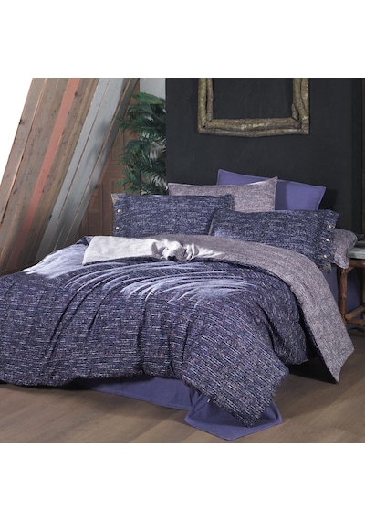 Glamis King Size Battal Boy %100 Pamuk Flanel Pazen Nevresim Takımı Lila LILA