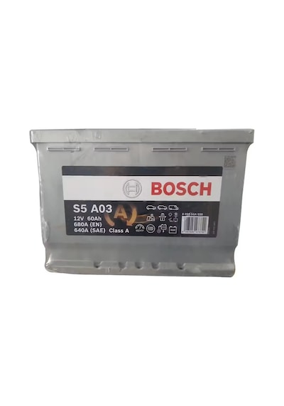 0092s5a030 - S5 60 Ah Agm - 680m. Akım A En / 60ah - Bosch