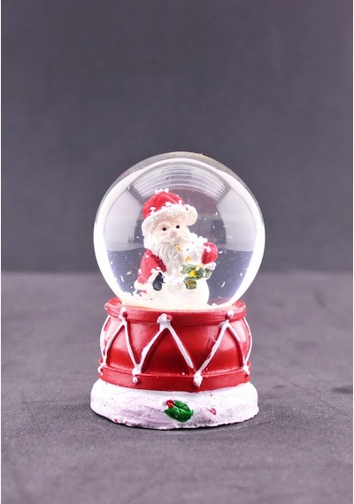 Kardan Adam Ve Noel Baba Mini Işıklı Yılbaşı Kar Küresi 6.5 Cm