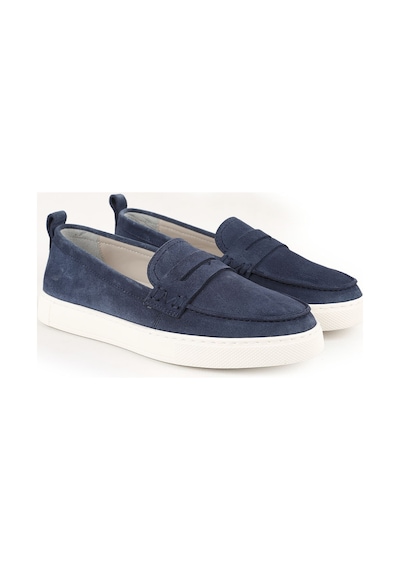 Libero Lz5898 Loafer Detaylı Süet Kalın Eva Taban Kadın Sneaker / Slip-on Kot Mavi
