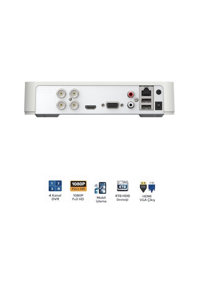 Ds-7104hghı-m1 Turbo Hd Dvr 4 Kanal Güvenlik Kayıt Cihazı