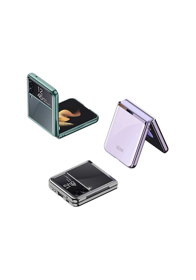 Galaxy Z Flip 3 Kilif Zore Kipta Metal Görünümlü Ince Kilif 511292395