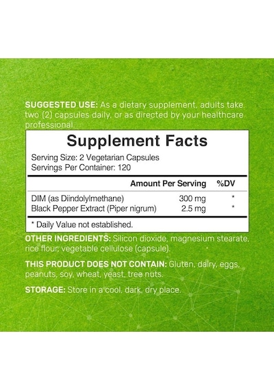 Dım With Black Pepper Extract 300mg, 240 Kapsül Usa Menşei- Dmmedicine'den