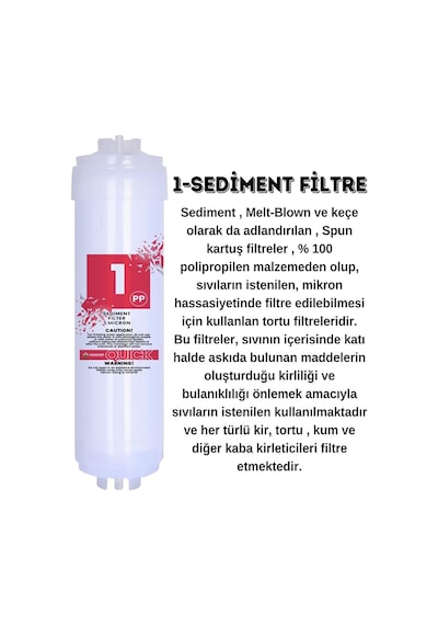 Ihlas Aura Cebilon Plus Uyumlu 12 Inç Inline 5'li Membranlı Filtre Seti Dirsek