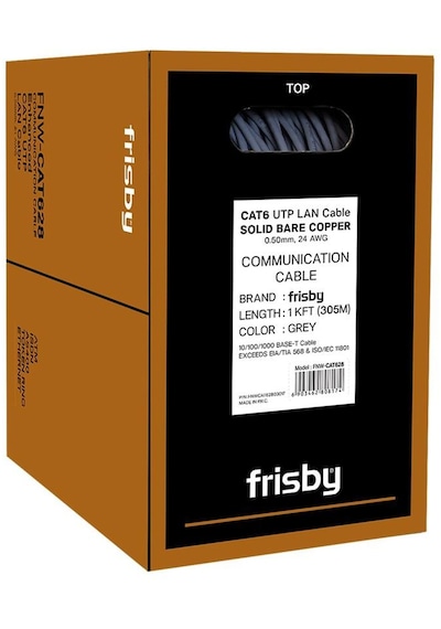 Frısby Fnw-cat628 305mt 0.50mm 24awg %100 Bakır Cat6 Kablo