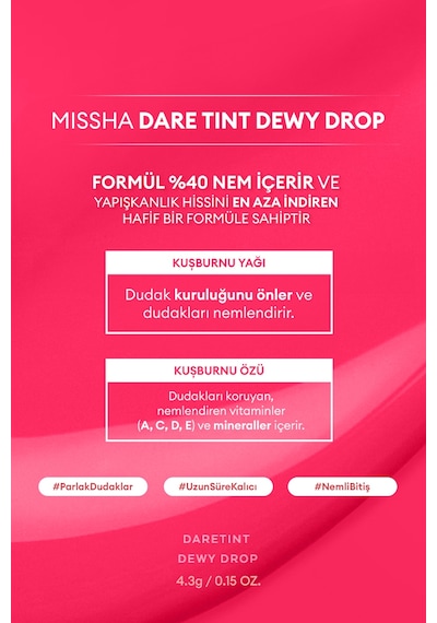 Uzun Süre Kalıcı, Nemli Bitiş Sunan Parlak Tint Dare Tint Dewy Drop Pink Pebble 0 17836032