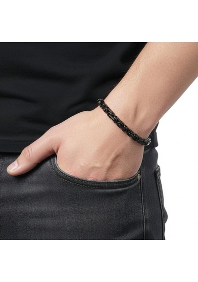 Moncuk Design Kral Çelik Zincir Bileklik 6mm 3351czb2d3 Sarı