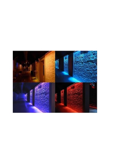 100 Cm Wallwasher Led Bina Dış Duvar Aydınlatma Mavi Işık Gri