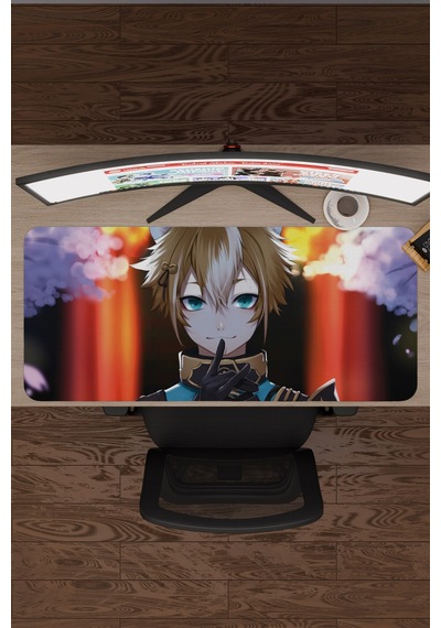 Gorou Genshin Impact Anime Oyuncu V2 - 90x40 Xxl Gaming Mouse Pad Fare Altlığı