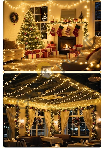 80 Led 10 Metre Pilli Gün Işığı Işık Zinciri Dekoratif Peri Led, Oda Yatak Odası Salon Masa Parti Düğün Noel Aydınlatması Sarı