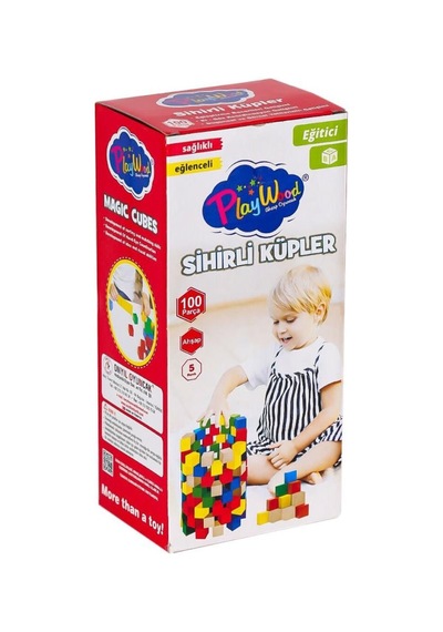 Ony-359 Ahşap Sihirli Küpler 100 Parça -onyıl Oyuncak