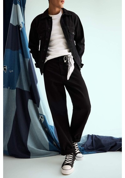 Defacto Relax Tapered Fit Dar Paça Jean Pantolon G1195ax25aunm34 Mavi