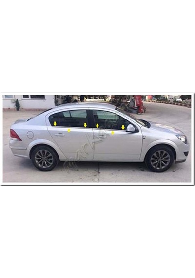 Woc Chrome Opel Astra H Sedan Krom Cam Çıtası 2004 Sonrası 4  Parç