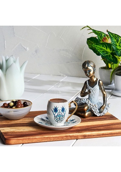 Iznik 6 Kişilik Kahve Fincanı Çok Renkli