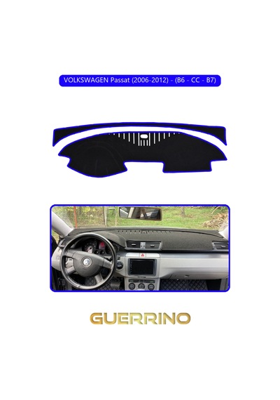 Volkswagen Passat 2006-2012 - B6/cc B7torpido Koruma Halısı Mavi Kenar