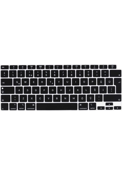 Lexroo Macbook Uyumlu 13.3' Air M1 Klavye Koruyucu Silikon Ped - Siyah