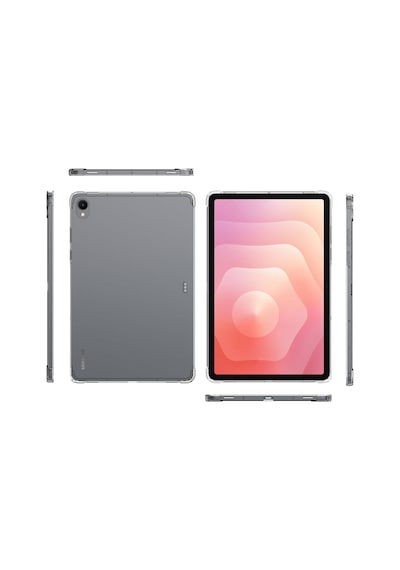 Samsung Galaxy Uyumlu Tab S11 İnç 2025 Kılıf Şeffaf Silikon Köşe Korumalı Clear Darbe Emici Arka Kapak Arka Kapak