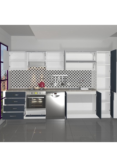 Decoraktiv Elite 325yq Ankastre Fırın Modüllü Mdf Hazır Mutfak Dolabı - Tezgah Dahil - Antrasit - Buz Gri Diğer Decoraktiv Elite 325yq Ankastre Fırın Modüllü Mdf Hazır Mutfak Dolabı - Tezgah Dahil - Antrasit - Buz Gri Diğer