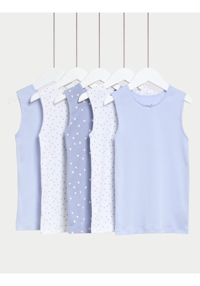 Marks & Spencer 5'li Çocuk Atlet Seti T71001286v Mor