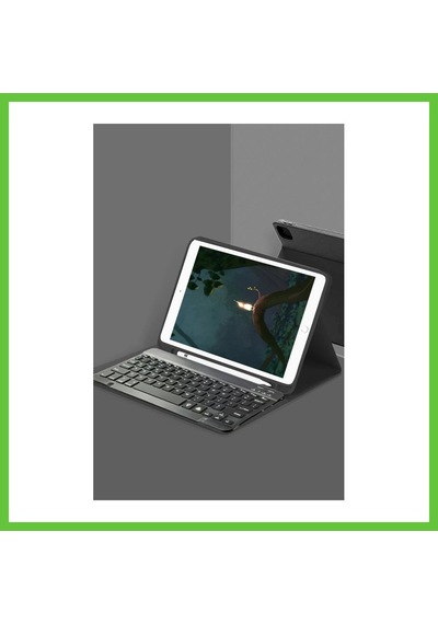 Bezos Apple iPad Uyumlu 5 Air 9.7 Kılıf Kc01 Smart Klavyeli Tablet Kılıfı - Siyah Dmc