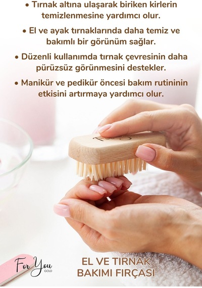 El Ve Tırnak Bakımı Fırçası Manikür Ve Pedikür At Kılı Tırnak Fırçası