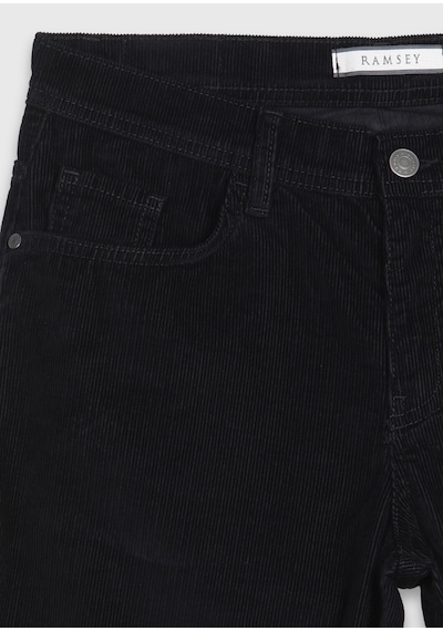 Ramsey Siyah Dokuma Regular Fit Kadife Casual Pamuk Karışımlı Pantolon