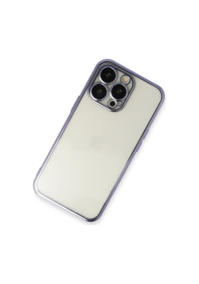 Apple iPhone  Uyumlu,  13 Pro Kılıf Razer Lensli Silikon - Mor