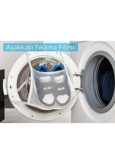 Hassas Çamaşır - Ayakkabı Yıkama Filesi Kapak Bağlamalı 35 X 20 Cm Kumaş Çok Renkli Tr Diğer