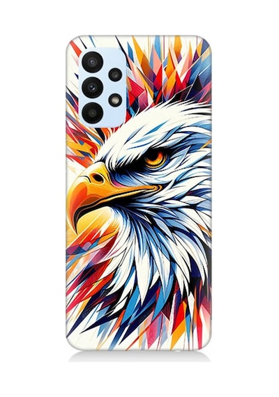 Samsung Galaxy A33 Uyumlu Renkli Kartal Sıçrayışı Desenli Silikon Kılıf Çok Renkli