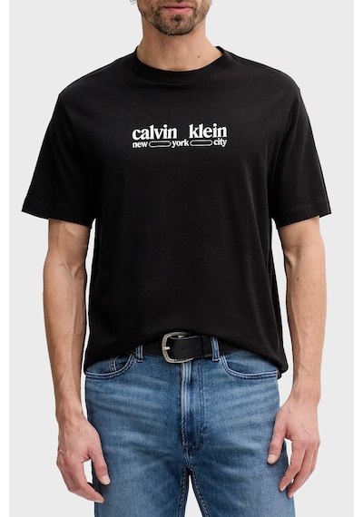 Calvin Klein Erkek T Shirt Lv14re831g Ub1 Siyah Siyah