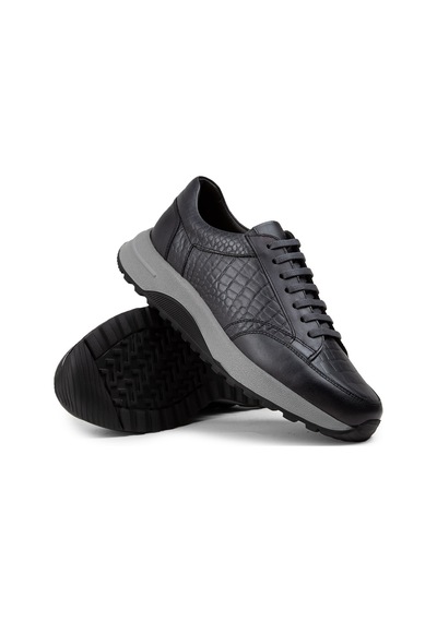 Deery Hakiki Deri Gri Erkek Sneaker Ayakkabı - 01984Mgrıe01 Gri
