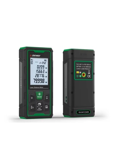 Sndway Sw-80gs Yeşil Lazerli 80 Metre Lazermetre Şarjlı Ve Ip68 Korumalı