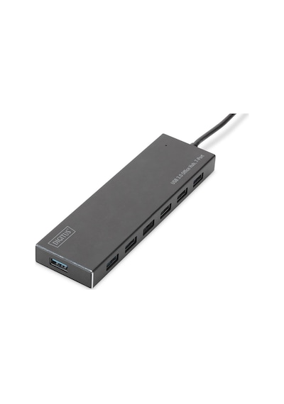 Digitus 7 Port Usb 3.0 Hub, 5v/3,5a Güç Adaptörü Dahil, Alüminyum&lt Br&gt Digitus Usb 3.0 Office Hub, 7-port-20917