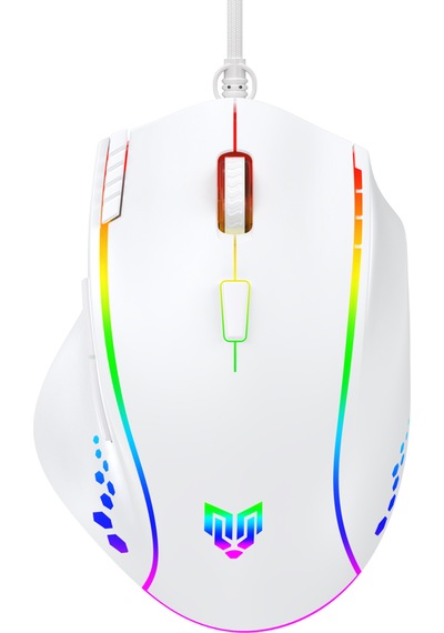 Blueforce Luxor Makro Atamalı Gaming Gamer Rgb Oyuncu Mouse 12800dpi Beyaz Driver Mevcut