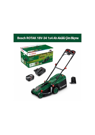 Bosch Rotak 18V-34 1x4AH Akülü Çim Biçme Makinesi - 06008B9N00