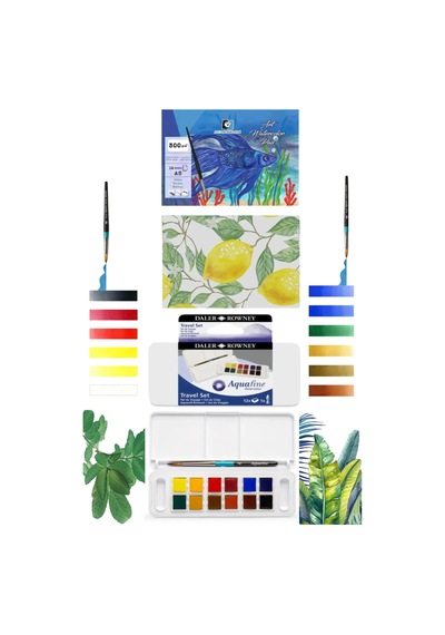 Glance Daler Rowney Aquafine Sulu Boya Seti 12'li